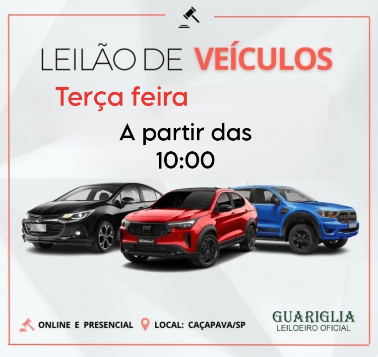 <center><b>Leilão de Veículos Recuperados de Financiamento</b> <center>Encerramento Dia 24/06/2025 as 10:00h